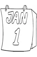 Oud en nieuw kleurplaat 1
